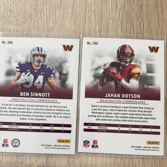 Washington Commanders NFL Football Trading Card Collection - Picture 6 of 9